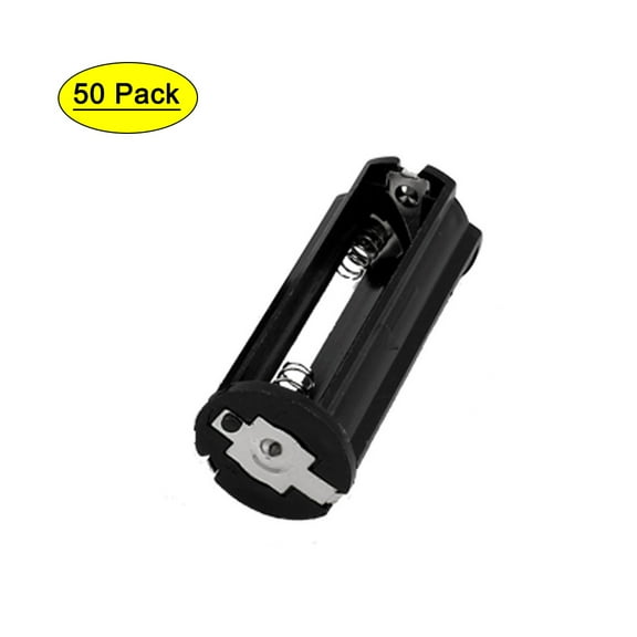Unique Bargains 50pcs Plastic Cylindrical Cell Box Storage Case Holder for 3 x 1.5V AA Battery