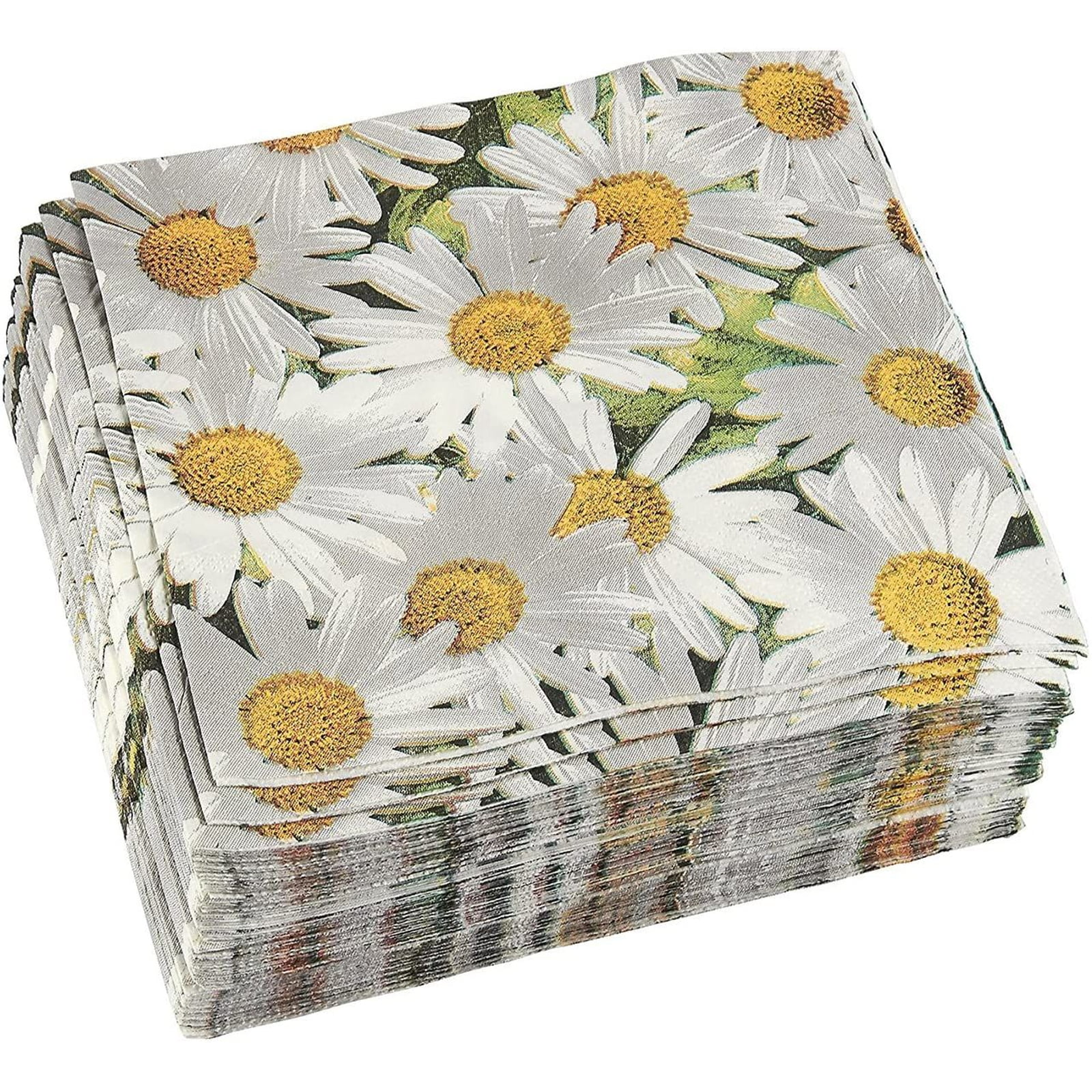 TWO Individual Paper Luncheon Decoupage Napkins DAISY 67 FLOWER SHASTA 