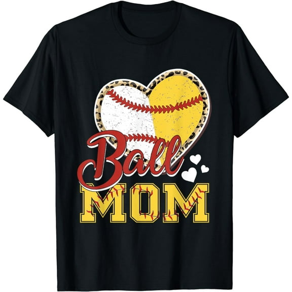 Funny Ball Mom Softball Baseball Gifts For Women Mothers Day T-Shirt