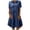BU2, variant on Loose Fit Denim Style Tiered Dress, Short Sleeve Collared Button Up Midi Dress With Pockets, Summer Casual Outfit, 1 Piece, S-3XL Plus Size Friendly