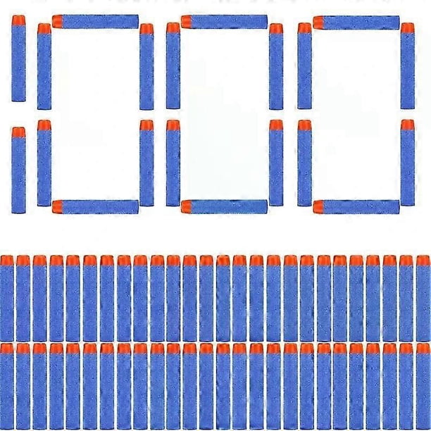 Dardos de espuma EVA FRENSIT de cabeza redonda azul de 72 cm para pistolas Nerf N-strike Elite Series. Recambios de dardos de espuma EVA. Accesorios para pistolas de juguete para niños.