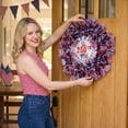 thumbnail image 4 of Patriotic Wreath for Front Door, Fourth of July Decorations, Front Porch Decor Outdoor, Red White and Blue Door Decor, 250Th Anniversary America Wreath, Single Pack, 4 of 7