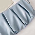 thumbnail image 4 of Bolsa Para Las Axilas Bolso de hombro plisado para mujer, PU sólido, elegante, para axilas, nube (azul) Likrtyny Para Estrenar, 4 of 5