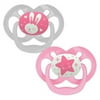 Dr. Brown's Advantage 2-Pack Stage 2 Glow in the Dark Pacifiers in Pink (Pack of 48)