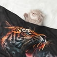 thumbnail image 2 of Pofeuu Cool Tiger Print Puppy Blanket,Dog Blankets,Pet Blanket Cozy Cat Blankets for Indoor Cats, Fuzzy Pet Blanket for Kitten Doggy Dog Blankets-Small, 2 of 8