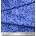 thumbnail image 2 of Soimoi Cotton Cambric Fabric Leaves & Floral Artistic Printed Craft Fabric by The Yard 42 Inch Wide, 2 of 3