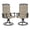 Patterned Backrest-Brown6, variant on Patio Swivel Chairs Set of 2, Waterproof Outdoor Dining Chairs with All-Weather Textilene Mesh, High Back Rocker Chairs for Deck, Garden, and Backyard (Beige)