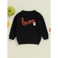 thumbnail image 4 of Jxzom Toddler Baby Boy Girl Halloween Sweaters Long Sleeve Pumpkin Ghost Spider Embroidery Sweatshirts Knit Sweater Tops Fall Winter Clothes, 4 of 8