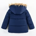 thumbnail image 2 of Gubotare Toddler Baby Boy Winter Jacket Children Winter Boy Jacket Coat Hooded Coat Fashion Kids Warm Clothes Jacket Boys,Navy 4 Years, 2 of 5