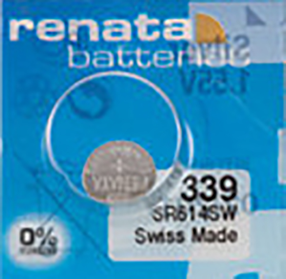 Renata Uhrenbatterie SP 339 / SR614SW – 1,55 V, Schweizer Qualität, Lange Haltbarkeit
