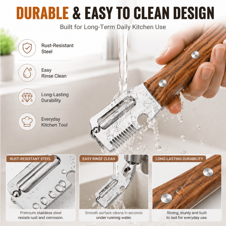 NIUTA 2-Pack Vegetable Peeler, 2-in-1 with Julienne Cutter photo 3