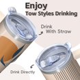 thumbnail image 4 of Boho Style 20oz Tumbler with Lid and Straws, Stainless Steel Insulated Coffee Cup, Double Wall Vacuum Travel Mug, Bohemian Leakproof, 4 of 5