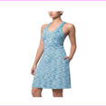 thumbnail image 2 of Mondetta Performance Gear MPG Women Sleeveless Travel V- Neck Dress M/Teal Combo, 2 of 2