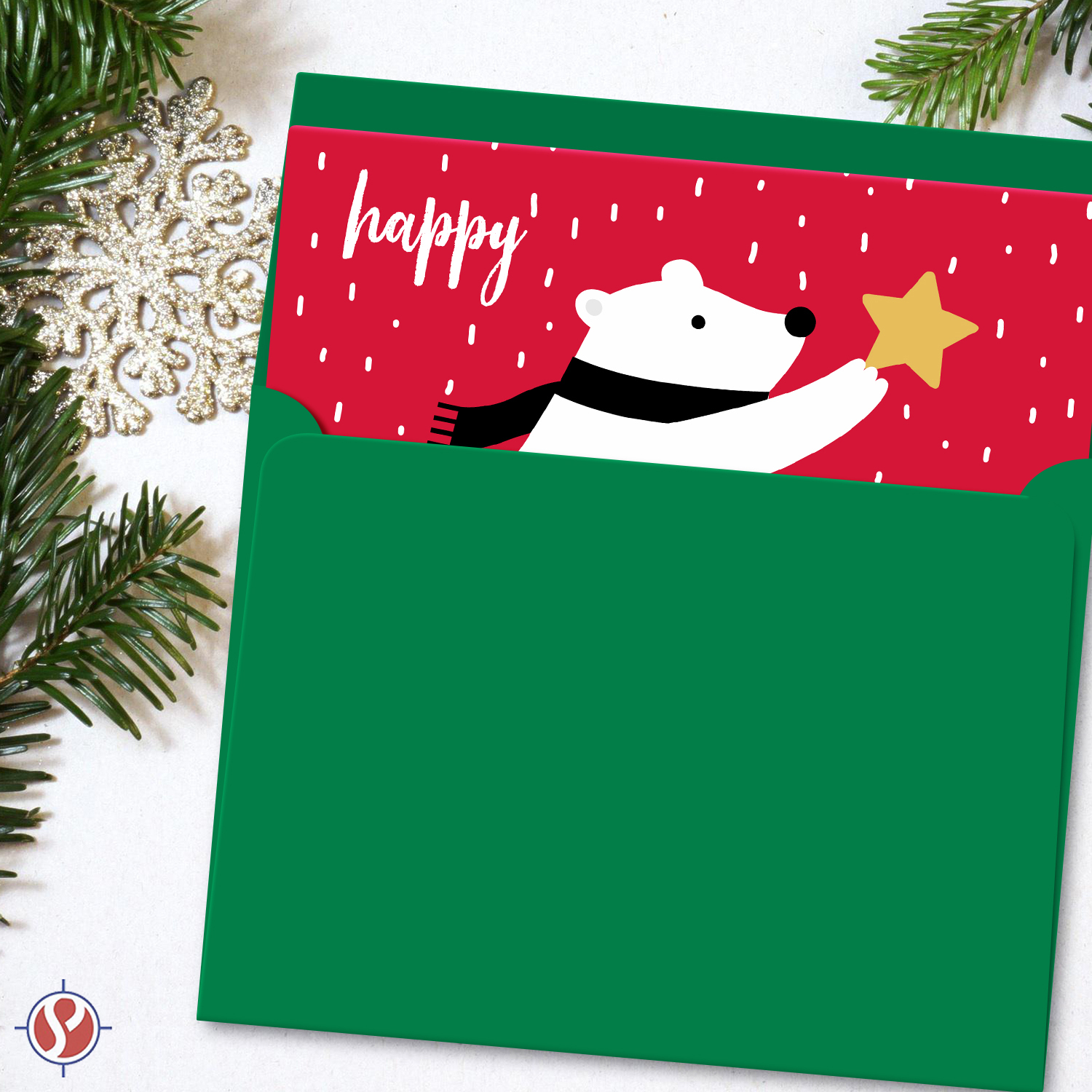 A2 Blank Red Greeting Cards with Green Envelopes – Great for Holiday, Christmas and New Year Cards | 4.25” x 5.5” (When Folded) | 25 Cards and 25 Envelopes Per Pack