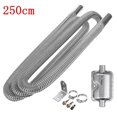 thumbnail image 2 of 250cm Stainless Steel Exhaust Pipe + 24mm Silencer Parking Air Diesel Heater Set, 2 of 5