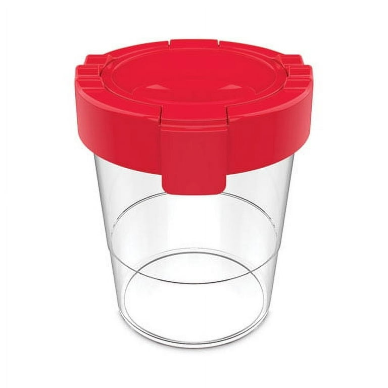 Antimicrobial No Spill Paint Cup, 3.46 w x 3.93 h, Red Antimicrobial No Spill Paint Cup, 3.46 w x 3.93 h, Red