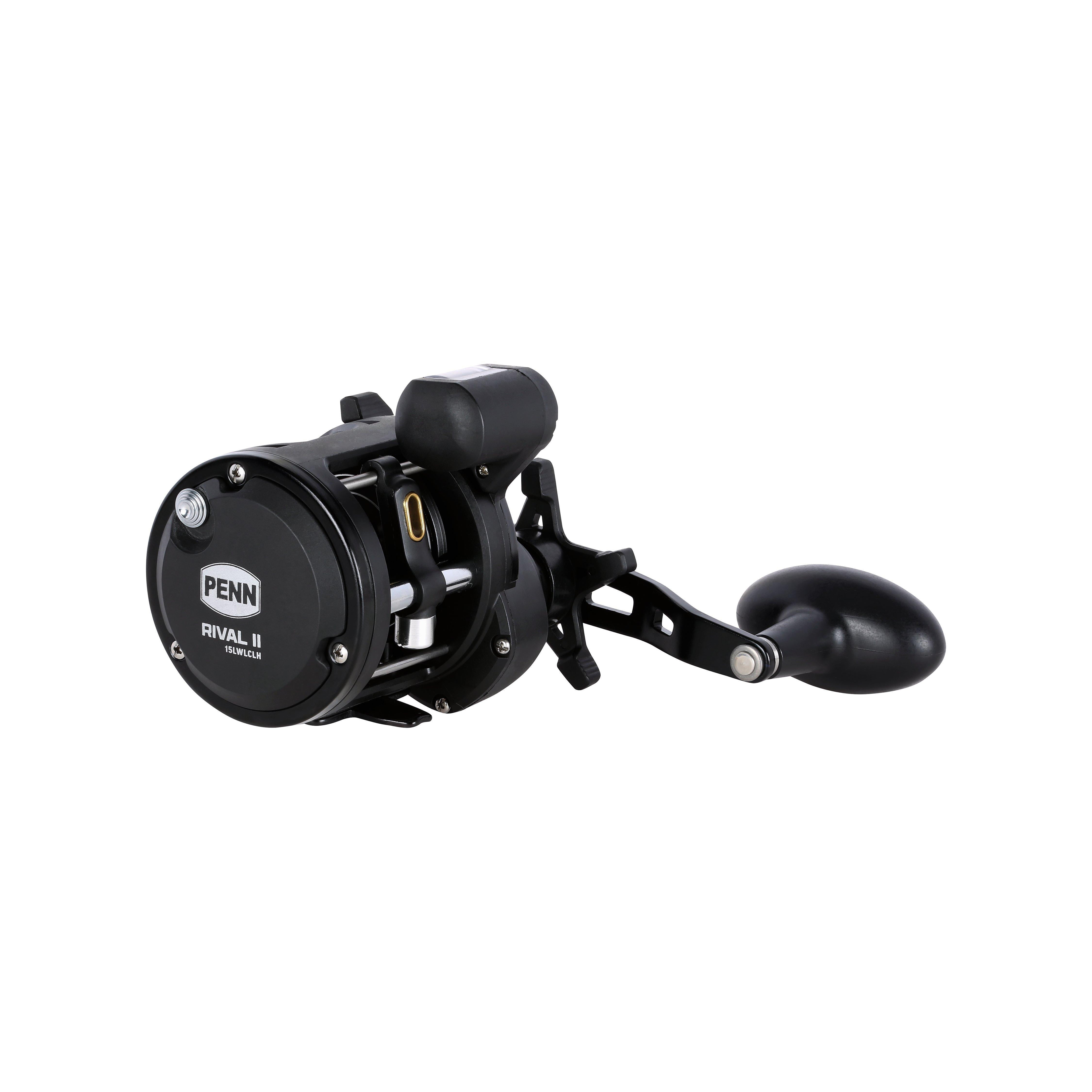 PENN Rival II Level Wind Conventional Fishing Reel, Left-Handed, 15 Size Reel