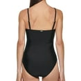 thumbnail image 3 of DKNY Women's One Piece Quick-Drying Fabric Bandeau Maillot Swimsuit (Black, S), 3 of 5