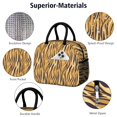 thumbnail image 4 of Insulated Lunch Bag for Women, Floral Print Oxford Fabric Lunch Box, Leakproof Thermal Cooler Tote for Work, School & Picnic, Leopard Animal Print, 4 of 5