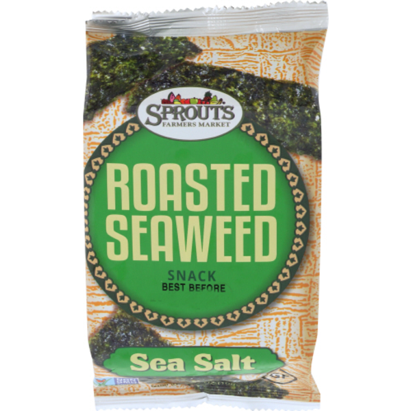 Pack of 3 Sprouts Sea Salt Roasted Seaweed Snack, 0.35 OZ Walmart
