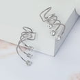 thumbnail image 6 of Bling Jewelry Triple Spiral CZ Crawlers Wire CZ Ear Cuff Pin Earring Gold Sterling Silver, 6 of 6