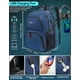 thumbnail image 4 of Mochila de viaje ProeTrade extra grande de 50 litros con puerto USB azul, 4 of 6