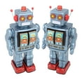 thumbnail image 1 of Jouet Robot Vintage à Remonter, Figurines Robot en Métal Rétro Électriques Rotatives, Modèle de Collection pour Adultes, Cadeau pour Enfants, 1 of 8