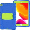 thumbnail image 2 of Dteck Case for Apple iPad 8th Generation 10.2" (2020),Shockproof Rubber Armor 3-Layer Protection iPad 7th Gen 10.2-inch 2019 Case Hybrid Hard Kicstand Cover without Screen Protector,Blue+Olivine, 2 of 6