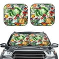 thumbnail image 2 of Haiem Vegan1 Car Windshield Sun Shade (2 Pieces) Foldable Windshield Sun Shade Car Accessories for Truck SUV Pickup-Small, 2 of 7
