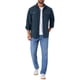 thumbnail image 2 of INSPIRAR CHIC Camisas de trabajo casuales para hombres de manga larga con botones, bolsillos, para pesca y senderismo, L Azul oscuro, 2 of 6