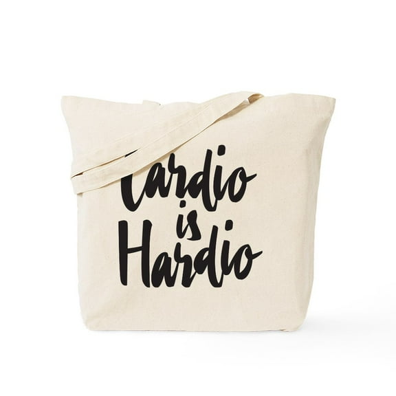CafePress - Cardio Is Hardio Tote Bag - Unisex Canvas Tote Bag, Beige, 1-Piece