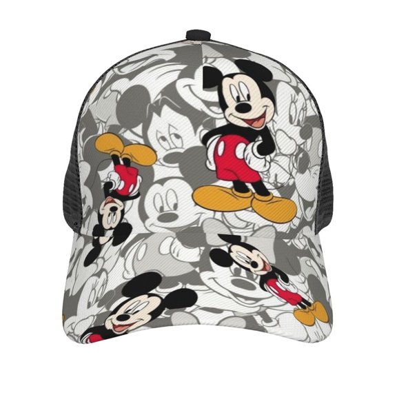 Mickey Baseball Caps Casual Fishing Sun Hat Mesh Back Adjustable For Men Women