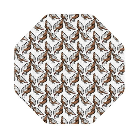

Adobk Chickens Peck Grain Print Leather Coasters for Drinks(6 Pack) Durable Drink Coasters Set Luxurious Home Décor and Housewarming Gift Octagon