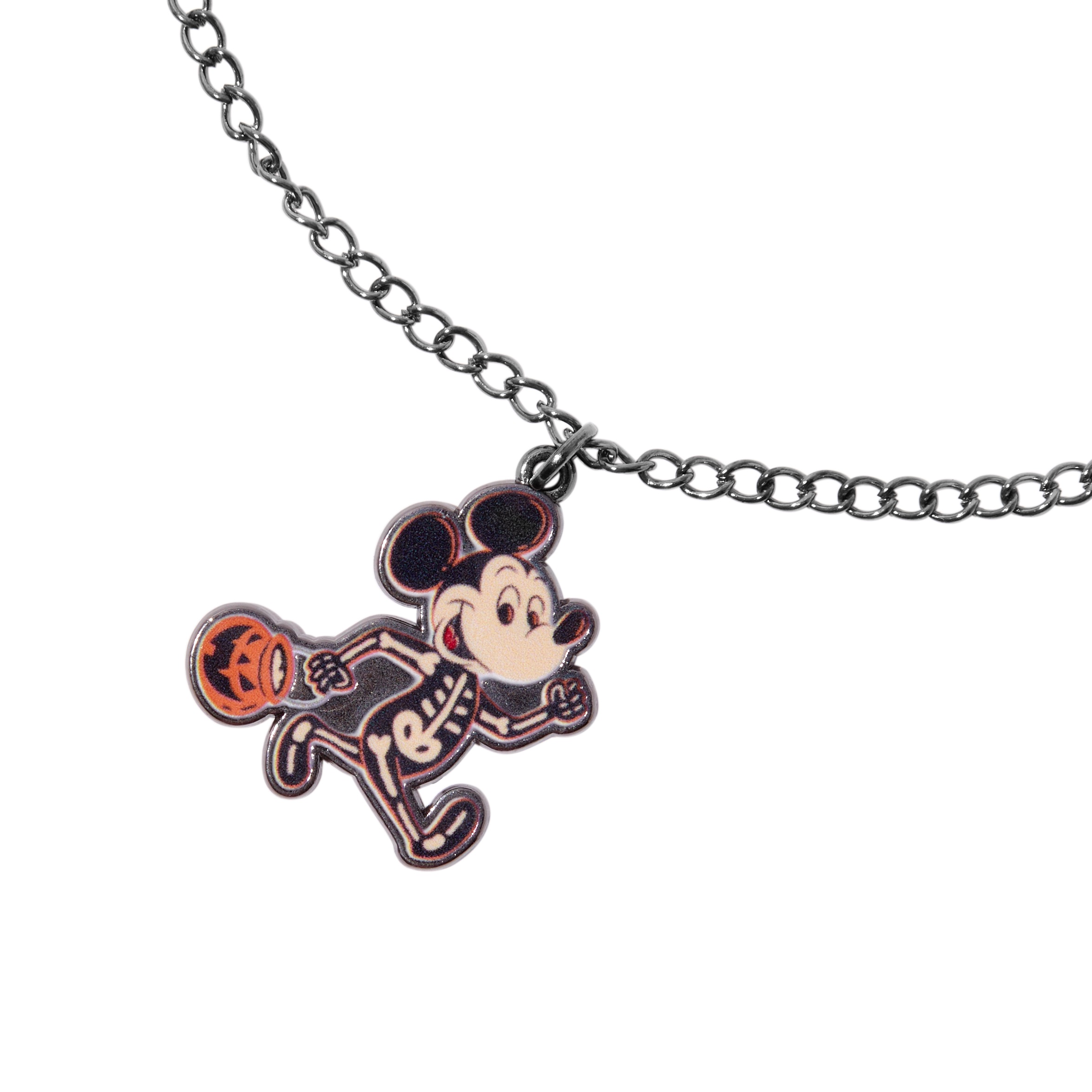 Claire's Disney Halloween Mickey and Minnie Skeleton Best Friend Necklaces, 2-Pack