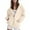 WH1, variant on FINALGANG Women Versatile Sweatshirts Solid Color Long Sleeve Full Zip Drawstring Hoodie Oversized Stylish Top With Pocket Leisure Breathable Daily Wear