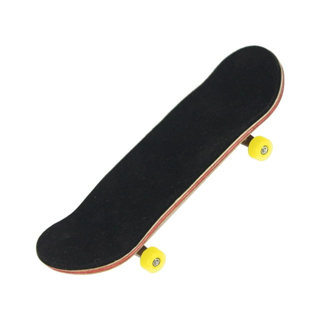Milaget Ensemble de Fingerboard Roues en Bois Accessoires Professionnels avec Tournevis Stents Doigt Jaune