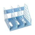 thumbnail image 3 of Organizador de documentos de escritorio con 3 compartimentos verticales Azul, 3 of 8