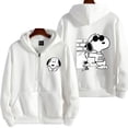 thumbnail image 3 of Snoopy-Sudadera con capucha y cremallera para hombre y mujer, chaqueta de dibujos animados de Anime, de gran tamaño, color gris, a la moda, para primavera y otoño, novedad de 2024, 3 of 5