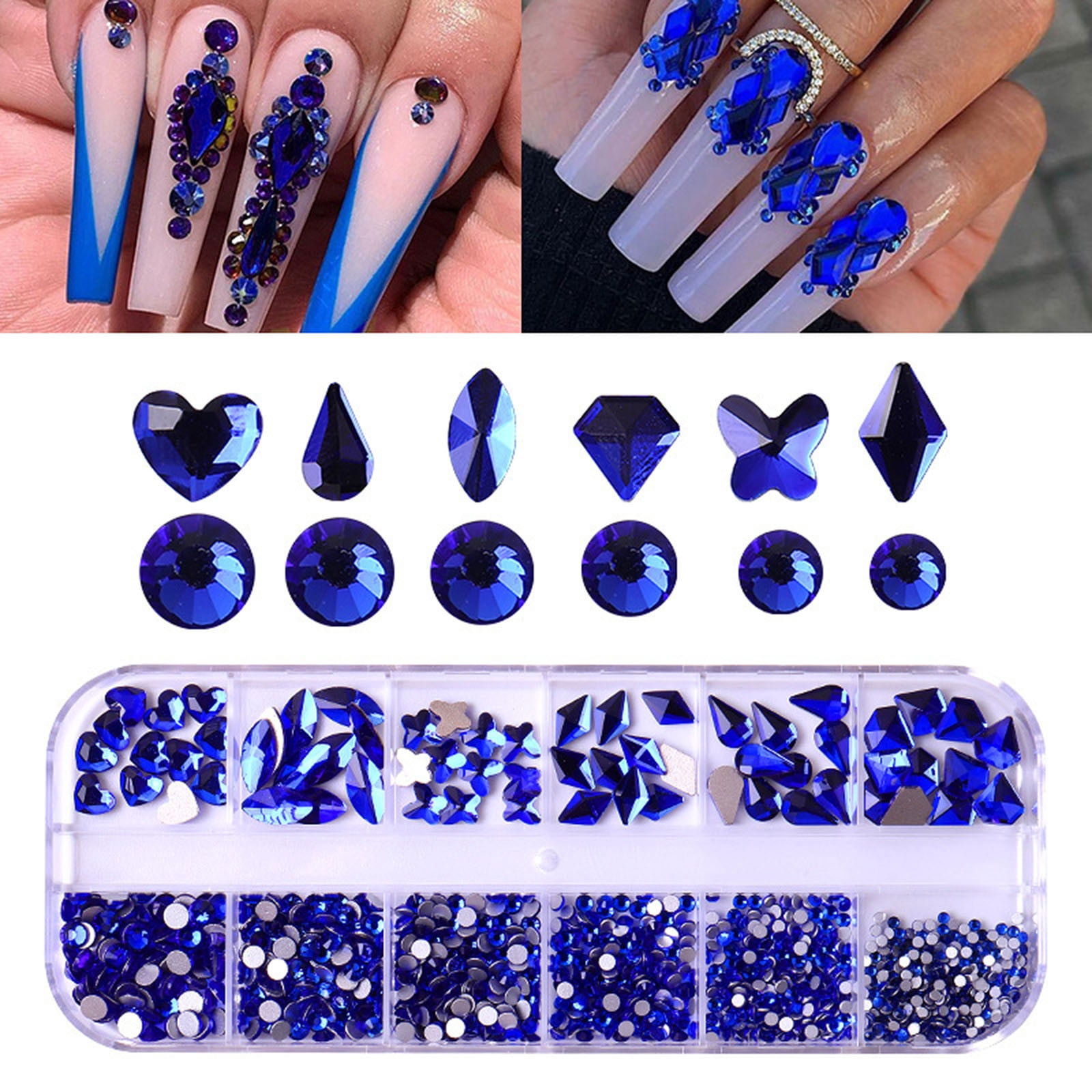 Rhinestones Small for Nails Paper Bead Roller Nail Sticker Rose Nail Stickers Rhinestones for Makeup for Eyes Short Acrylic Nails Rhinestone on Nails Cow Print Nail Stickers Pigment for