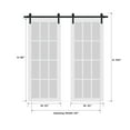 thumbnail image 6 of Sturdy Double Barn Door | Veregio 7411 Antracite | 13FT Rail Hangers Heavy Set | Solid Panel Interior Doors-64" x 96" (2* 32x96)-Silver Rail, 6 of 6