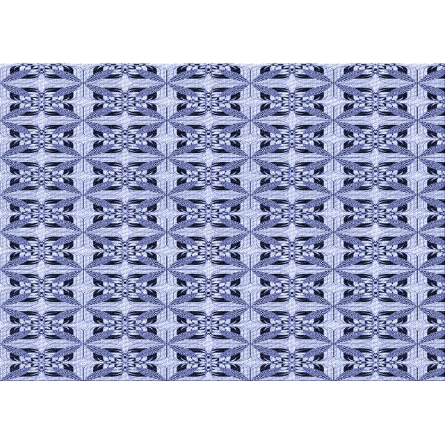 Ahgly Company Machine Washable Indoor Rectangle Transitional Deep Periwinkle Purple Area Rugs, 8' x 10'