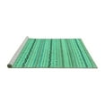 thumbnail image 2 of Ahgly Company Machine Washable Indoor Square Solid Turquoise Blue Modern Area Rugs, 3' Square, 2 of 4