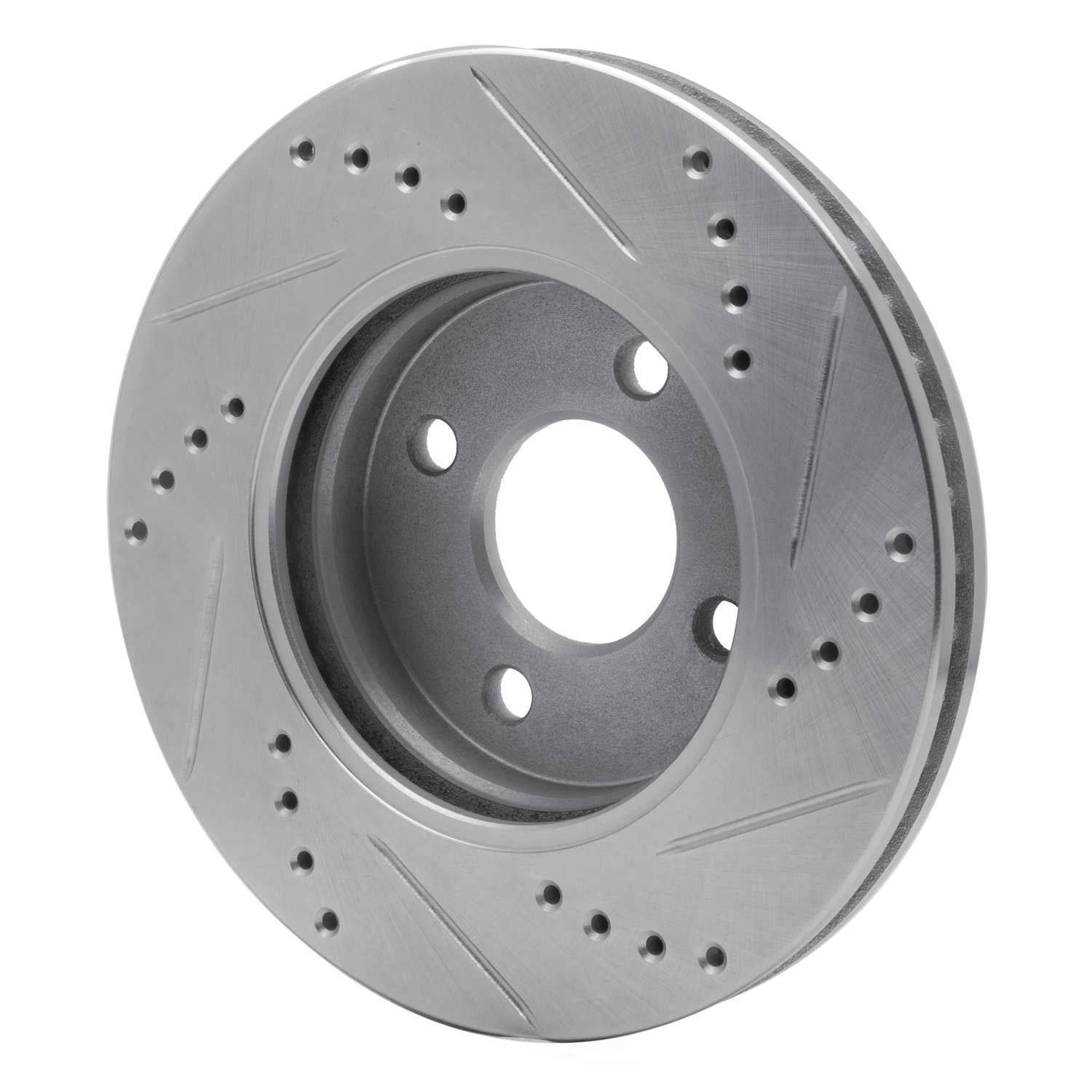 Dynamic Friction Company 631-53002L DFC Brake Rotor - Drilled And Slotted - Silver