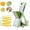 Green, variant on ONCE FOR ALL Upgrade Safe Mandoline Slicer Vegetable Chopper, Adjustable Mandolin Potato Slicer French Fry Cutter, Grater for Veggie Fruits Salads