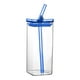 thumbnail image 1 of Vaso de cristal con pajita de calor 400ML Vaso de bebida fría Vaso de zumo con tapa Vaso de leche Textura de cristal Adecuado para uso de bebidas Taza de café, 1 of 7
