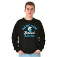thumbnail image 5 of Grouchy Smurf Sarcasm All Day Cartoon Sweatshirt for Men or Women Brisco Brands S, 5 of 6