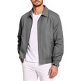 thumbnail image 5 of Fnooota Men's Bomber Jackets, Lapel Collar Zip up Long Sleeve Lightweight&nbsp; Outerwear for Spring Fall Gray Size L, 5 of 6