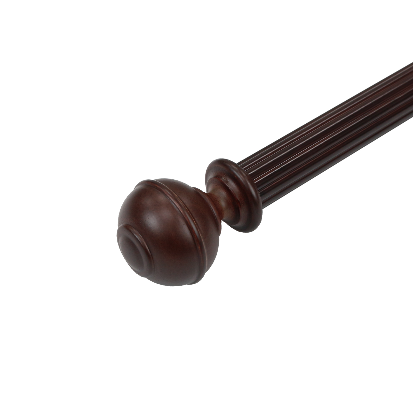 Lumi Mix & Match 1-3/8 in. Wood Single Curtain Rod, Ant. Mahogany, 8FT (2-piece 4FT rod)