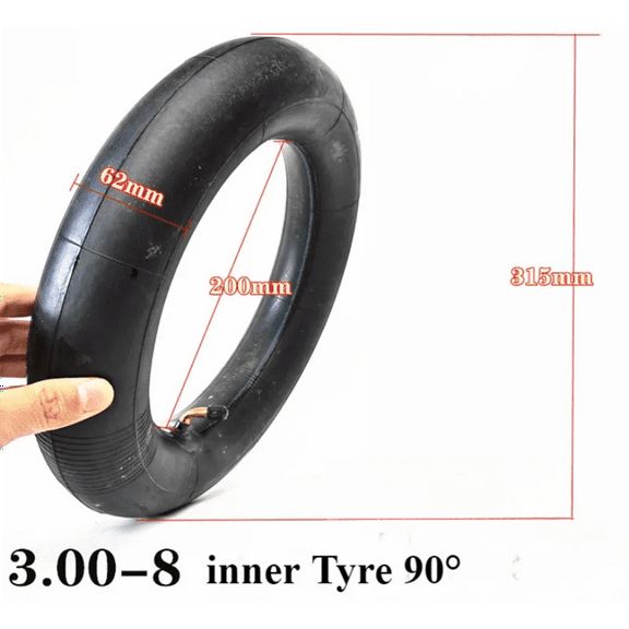 3.00-8 Universal Inner Tube For Electric Scooter Warehouse Vehicles E-Scooter Inner Tire With Bent Air Nozzle Part