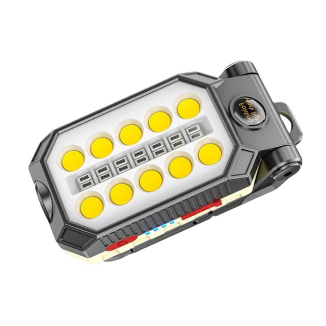 Gran 598A, linterna portátil plegable Cob, foco recargable por Usb de doble mecha para Camping, senderismo, pesca